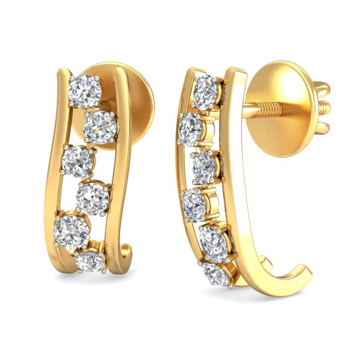 Gold dazzling earring ber 071