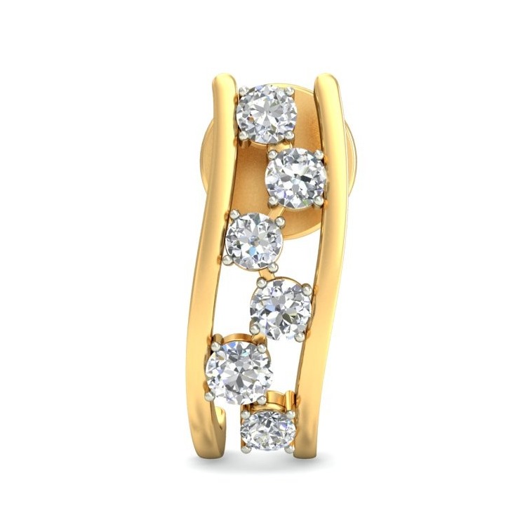 Gold dazzling earring ber 071