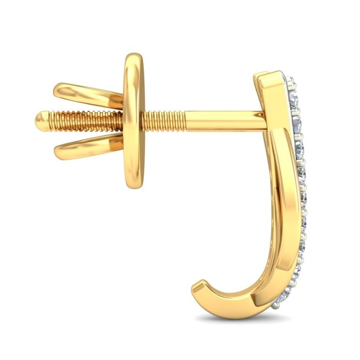 Gold stone design earring ber 070