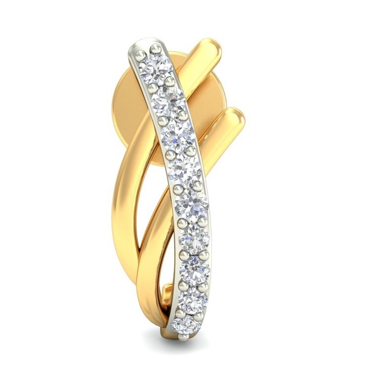 Gold stone design earring ber 070
