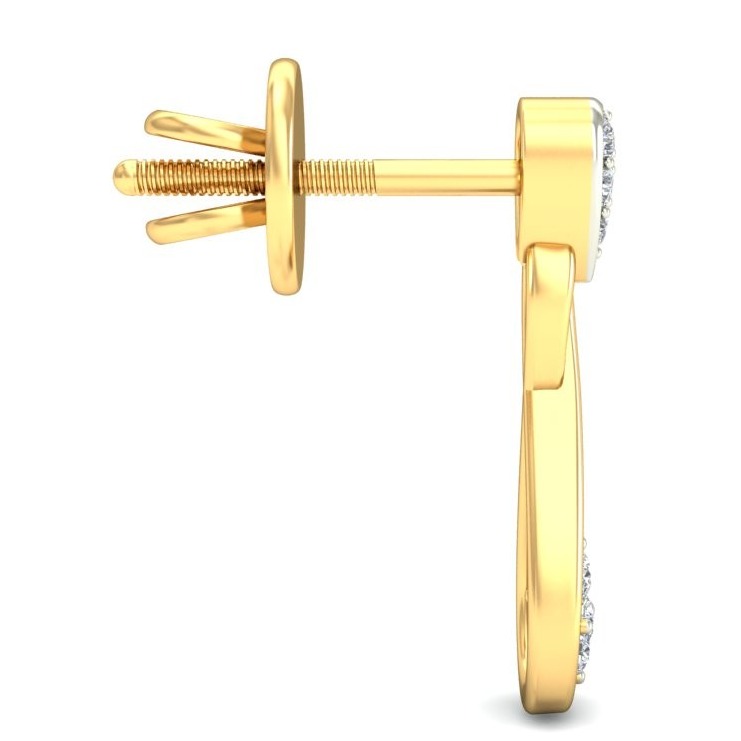 Gold cocktail earring ber 067