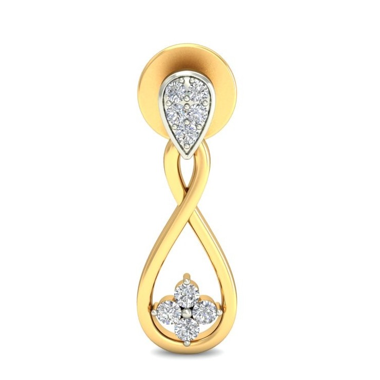 Gold cocktail earring ber 067