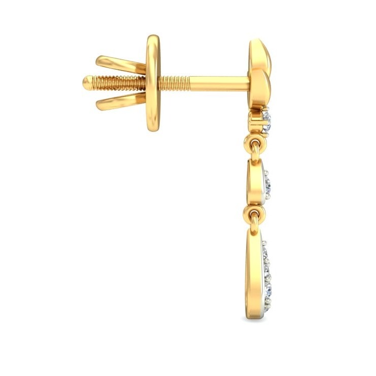 Gold glam earring ber 066