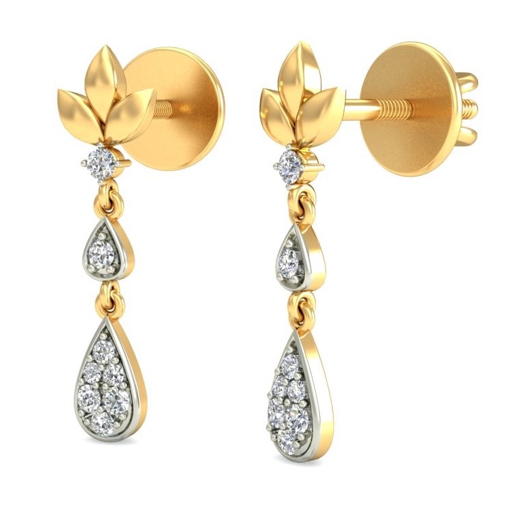 Gold glam earring ber 066