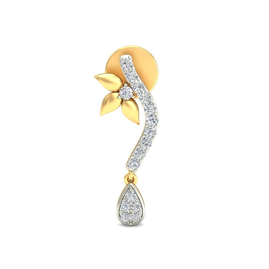 Gold royal earring ber 063