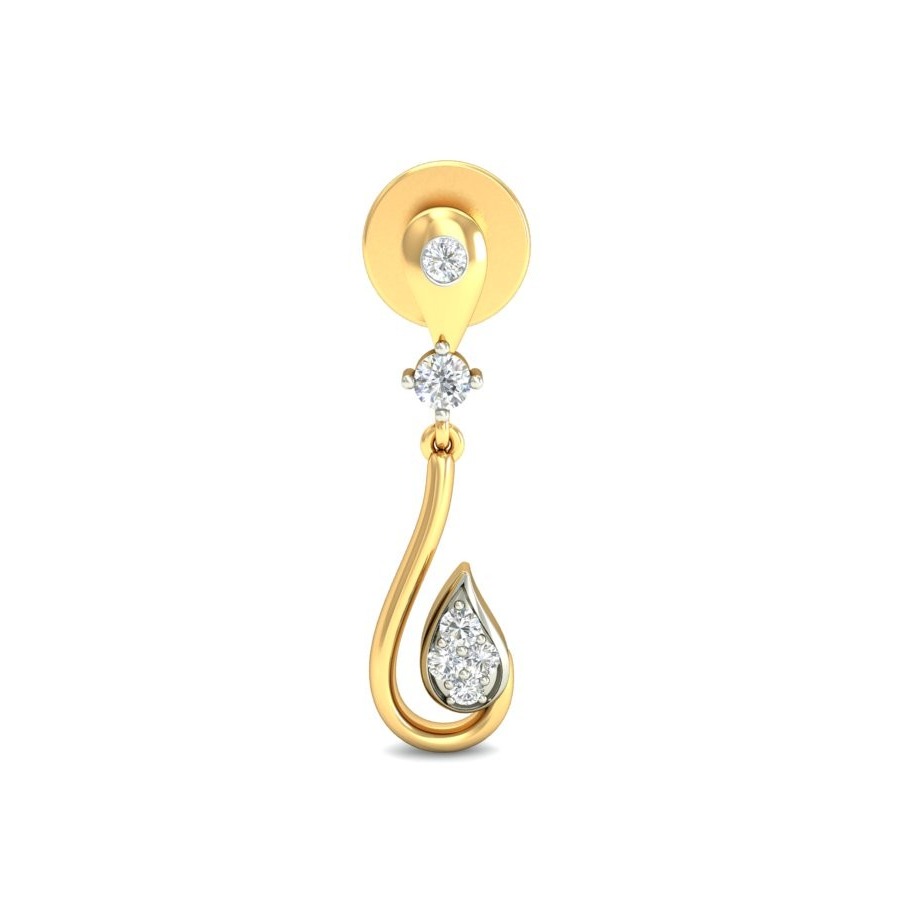 Gold flair earring ber 062