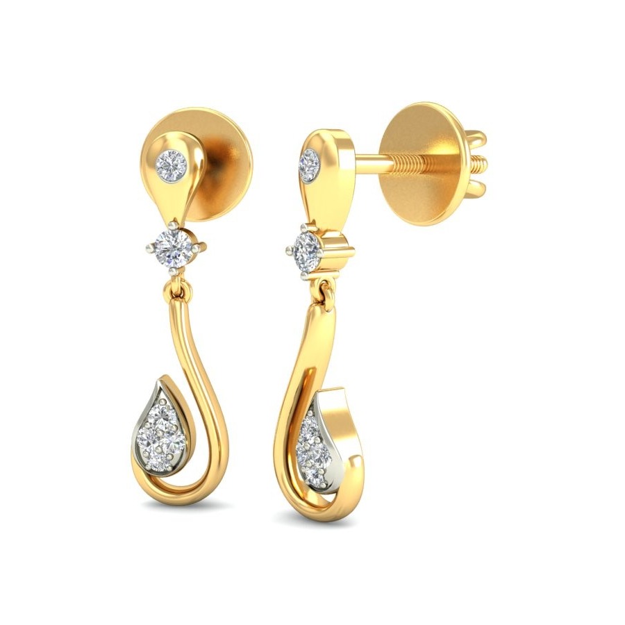Gold flair earring ber 062