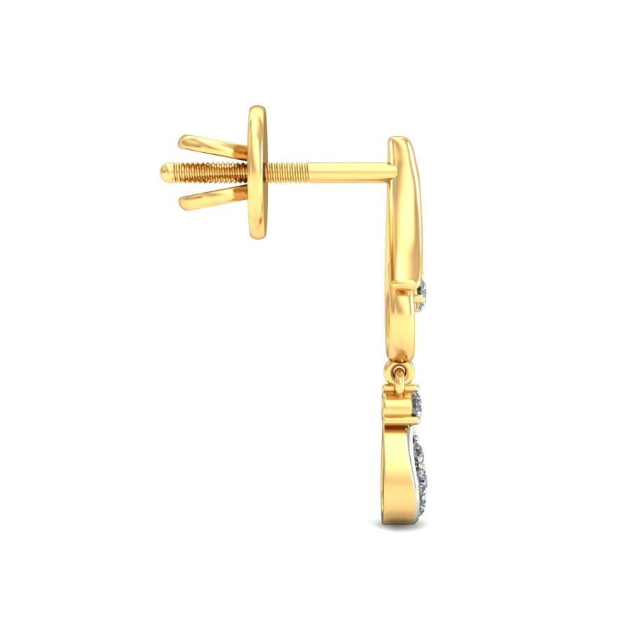Gold shining earring ber 061