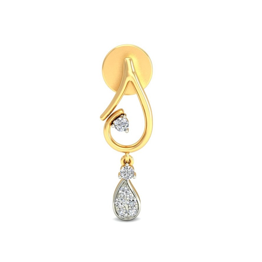 Gold shining earring ber 061