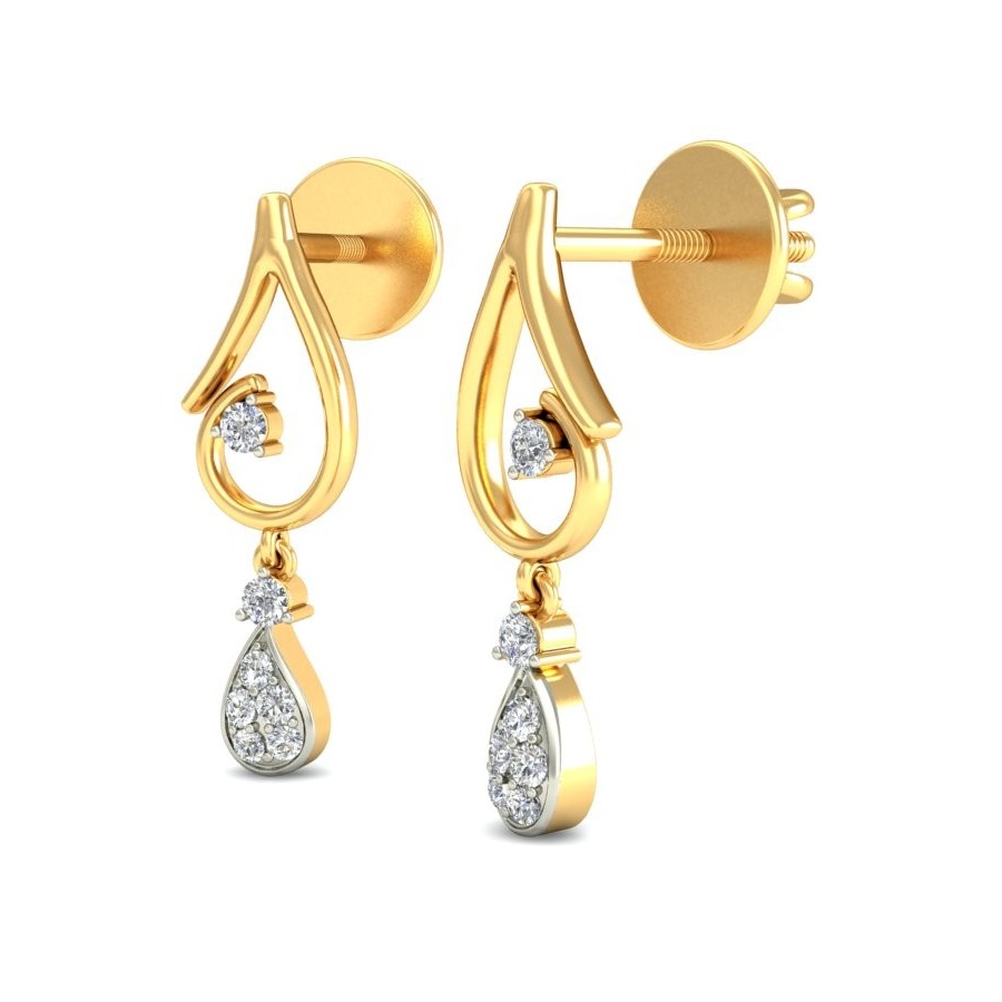 Gold shining earring ber 061