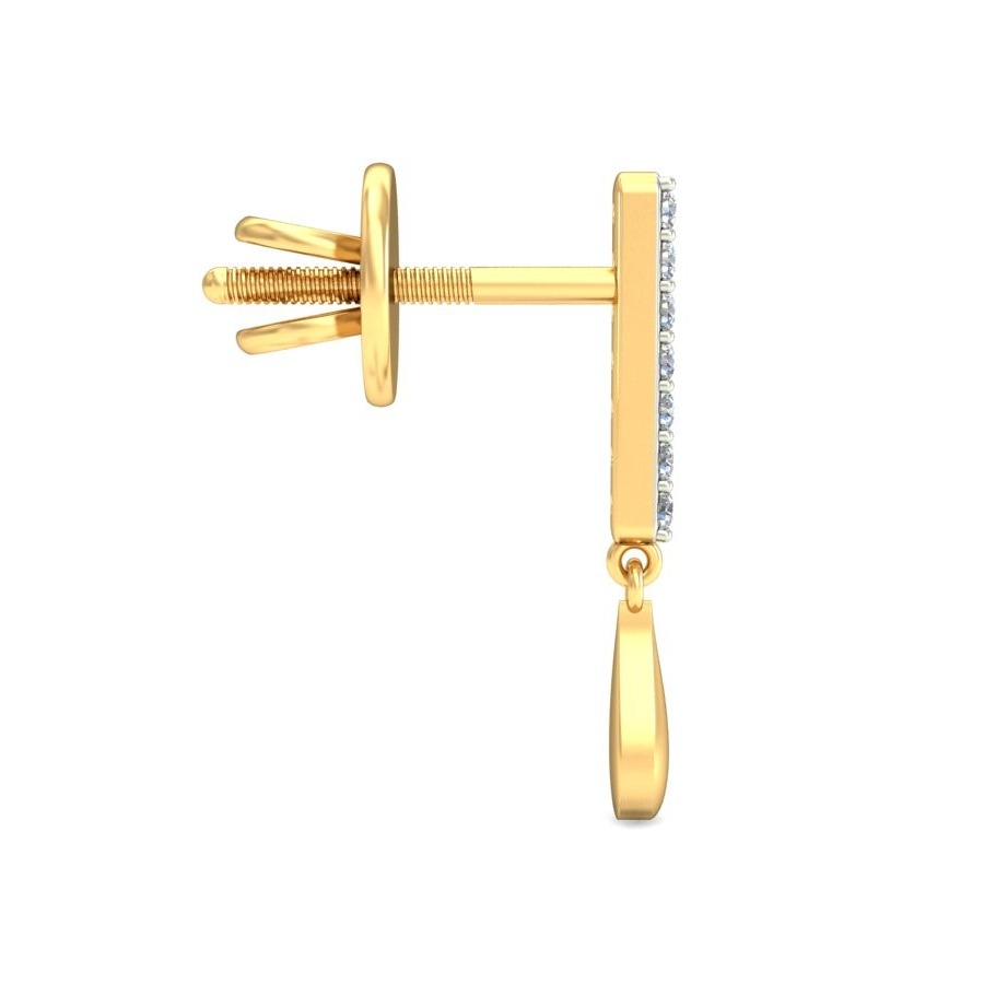 Gold fine design earring ber 059