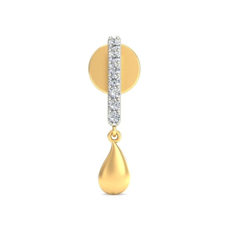 Gold fine design earring ber 059