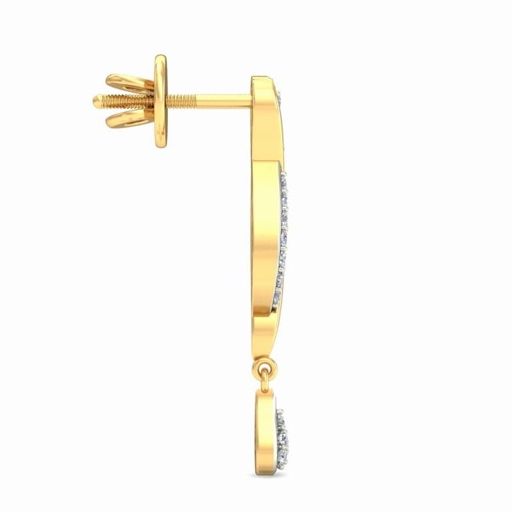 Gold delicate earring ber 058