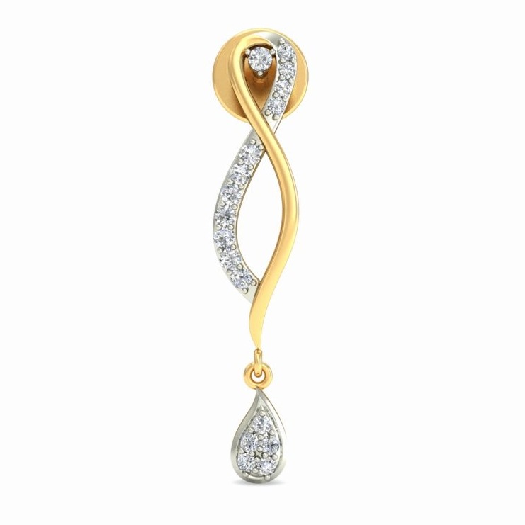 Gold delicate earring ber 058