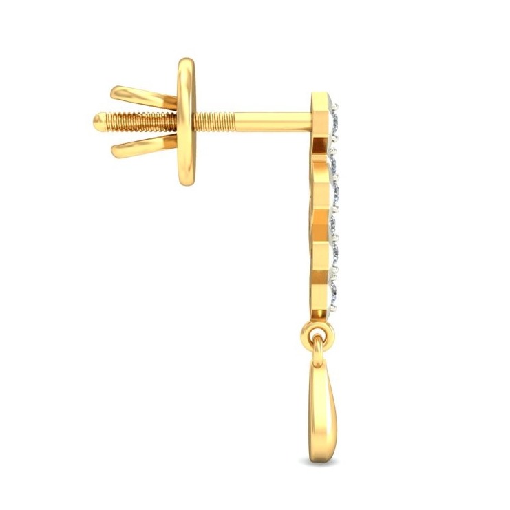 Gold designer earring ber 057
