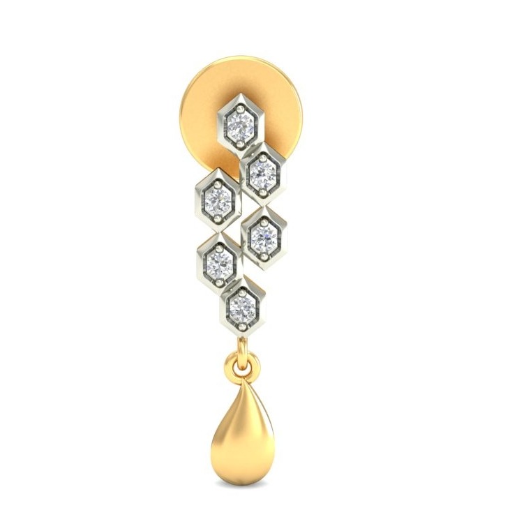 Gold designer earring ber 057