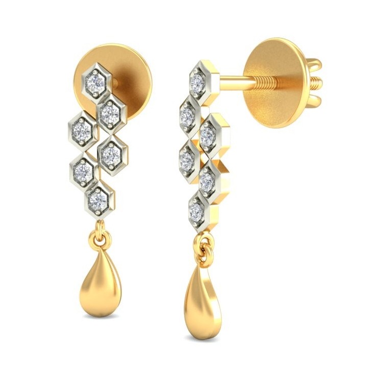 Gold designer earring ber 057