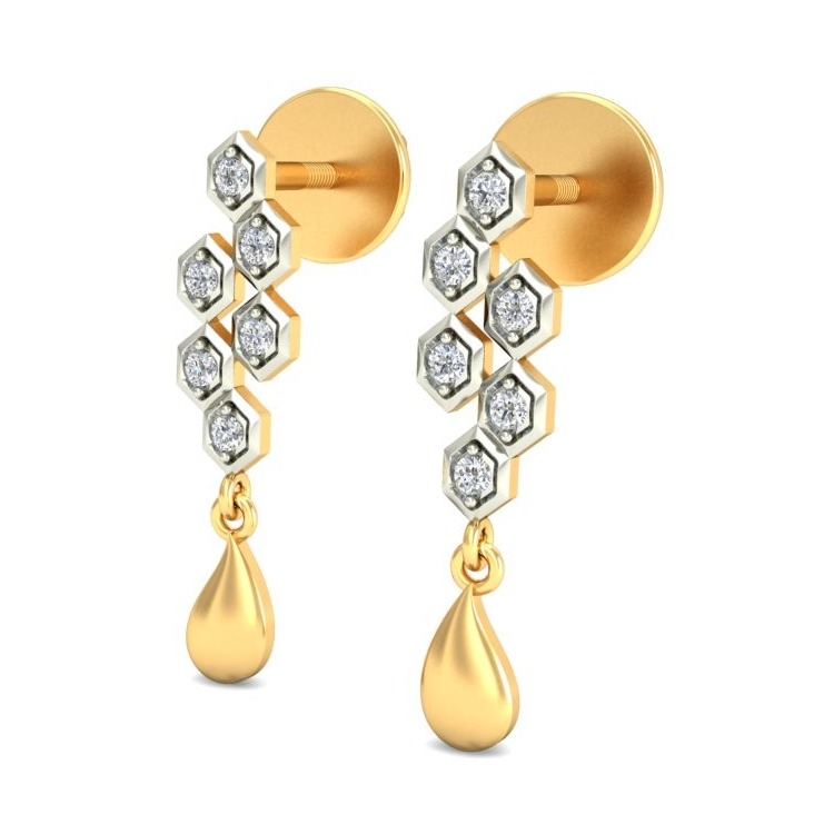 Gold designer earring ber 057