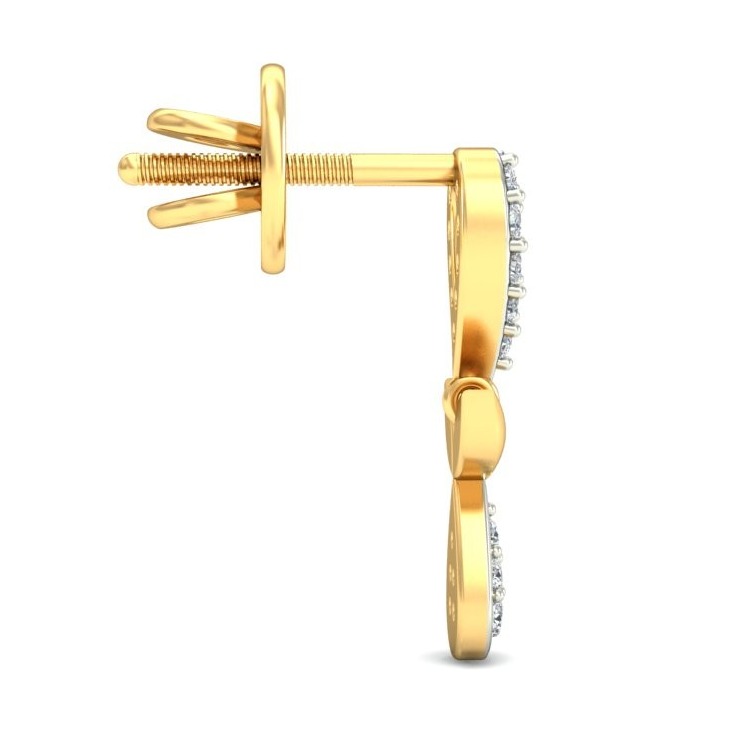 Gold simple earring ber 056