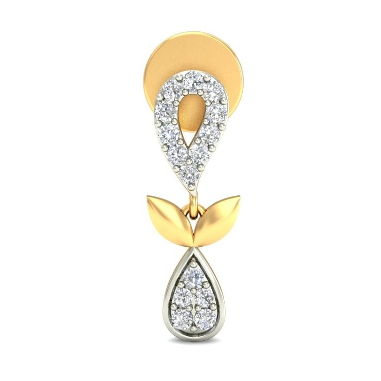 Gold simple earring ber 056