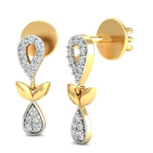 Gold simple earring ber 056