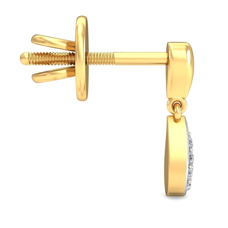 Gold loopy bends earring ber 055