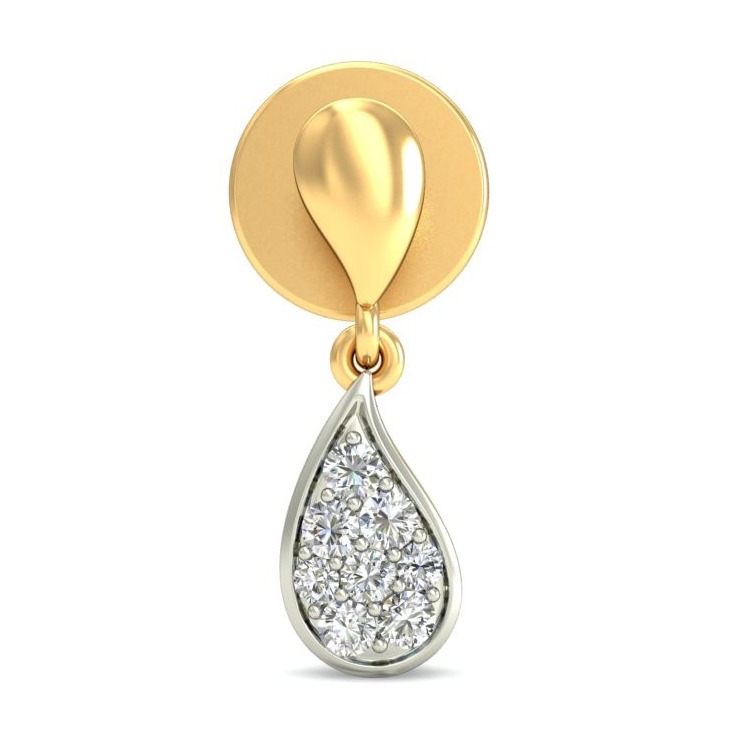 Gold loopy bends earring ber 055