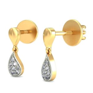 Gold loopy bends earring ber 055
