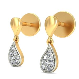 Gold loopy bends earring ber 055