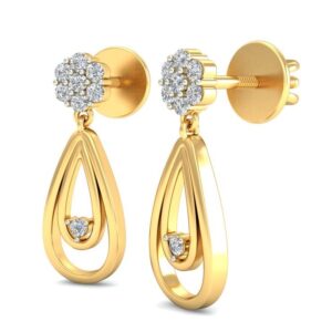 Gold elegant design earring ber 054