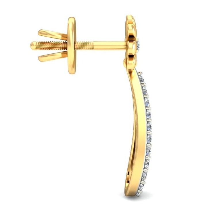 Gold sparkling earring ber 052