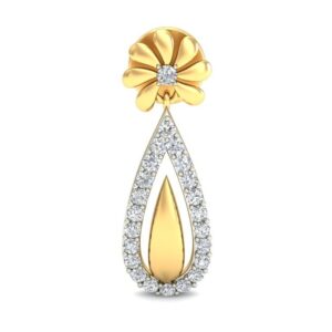 Gold sparkling earring ber 052