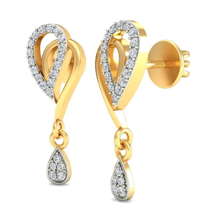 Gold classy earring ber 051