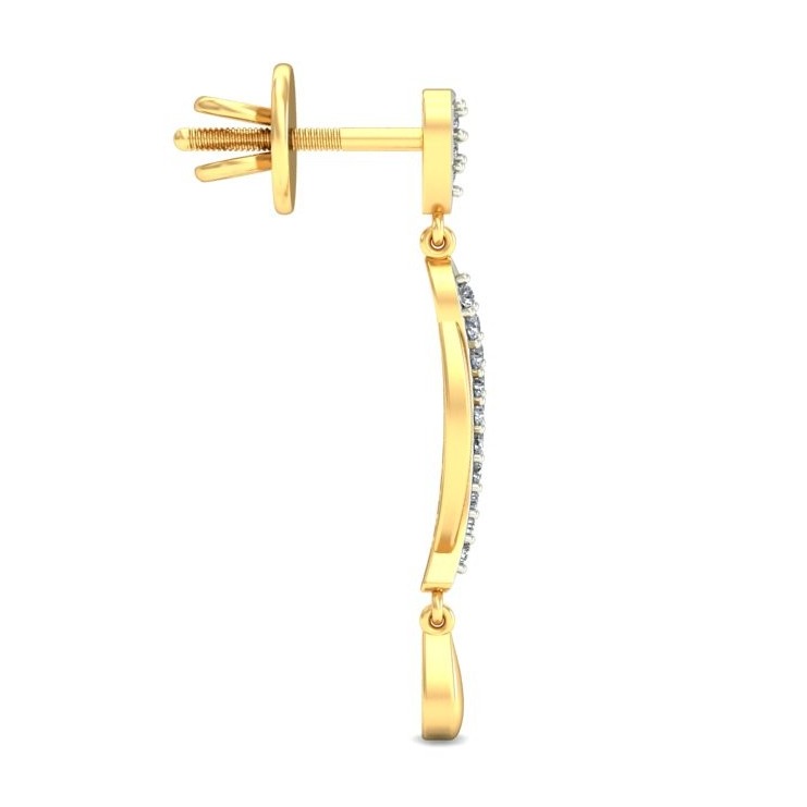 Gold unique earring ber 049