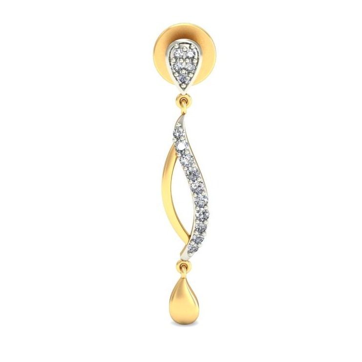 Gold unique earring ber 049