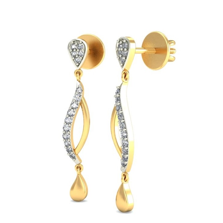 Gold unique earring ber 049