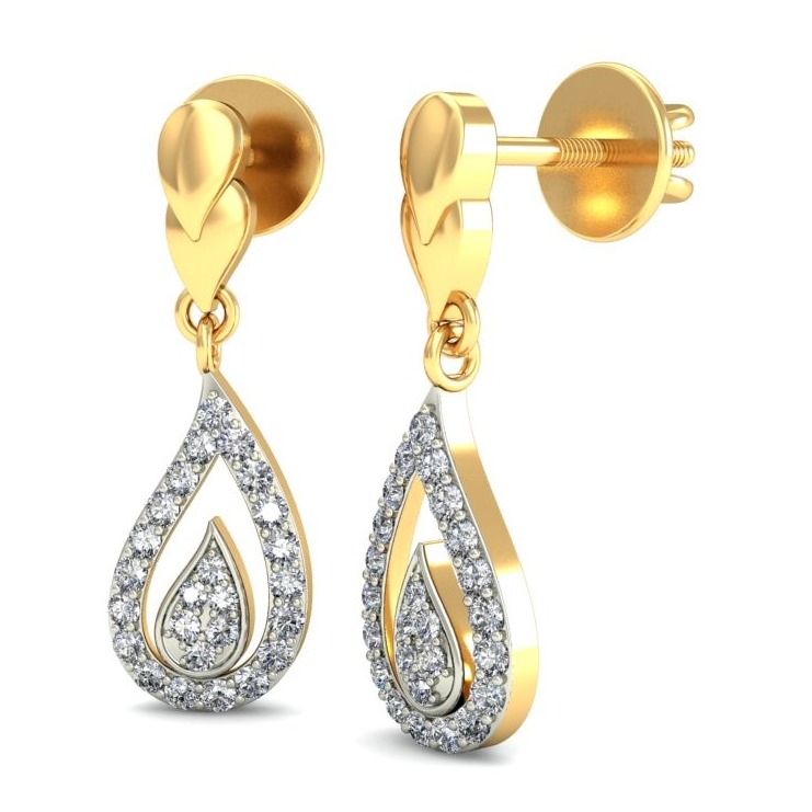 Gold pretty earring ber 048