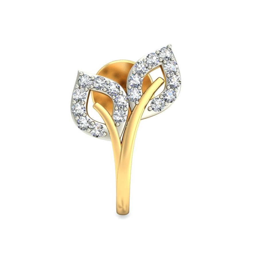 Gold attractive floral earring ber 046