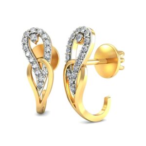 Gold dazzling earring ber 045