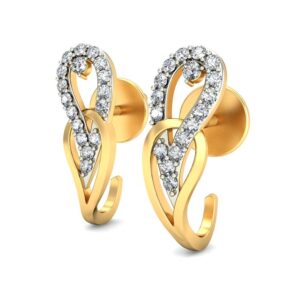 Gold dazzling earring ber 045