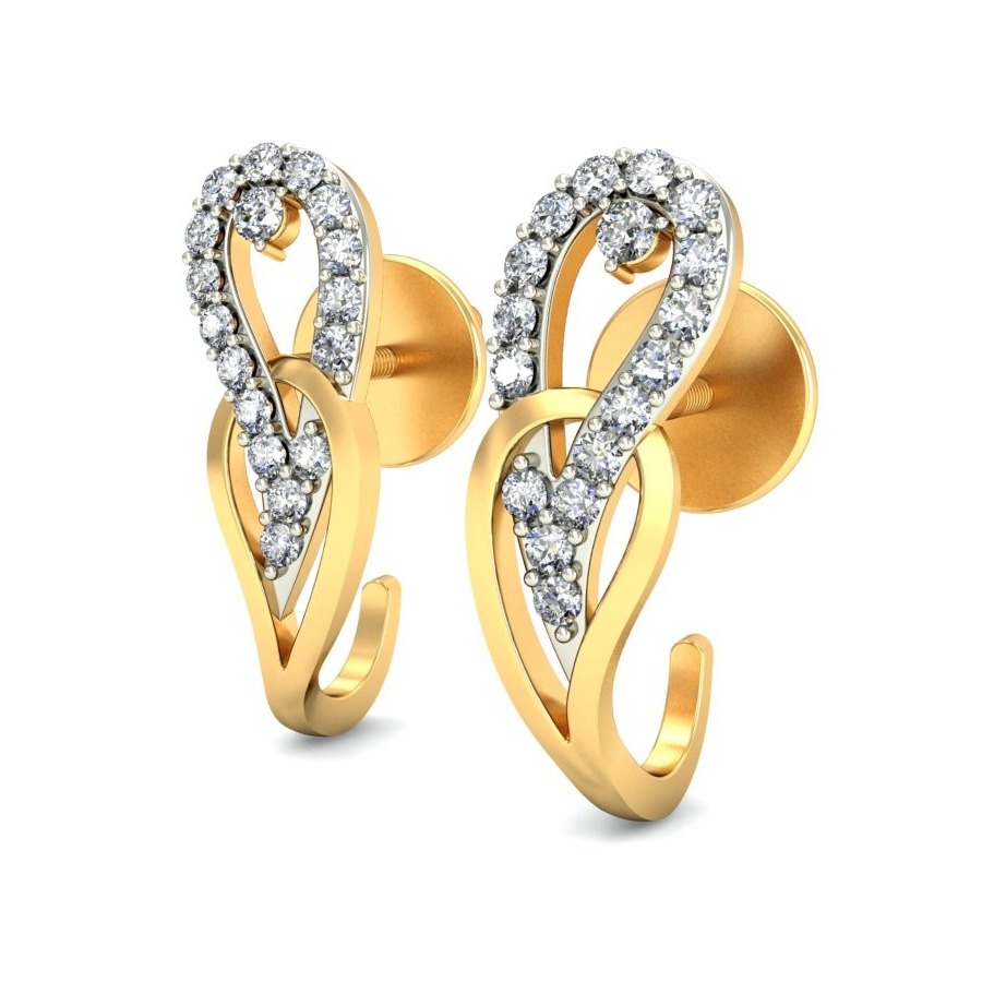 Gold dazzling earring ber 045