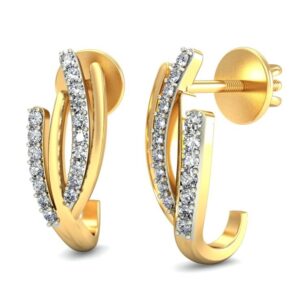 Gold elegant earring ber 041