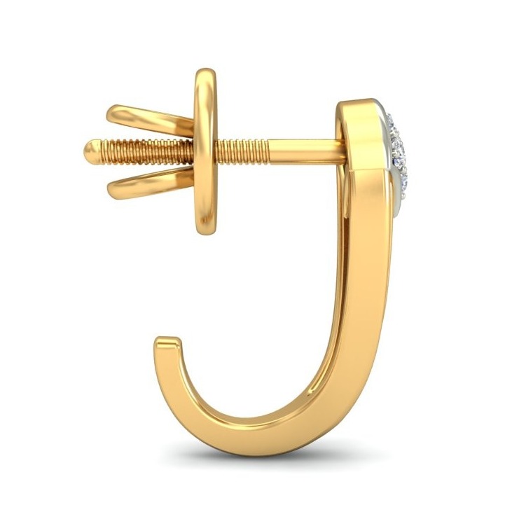 Gold unique earring ber 038