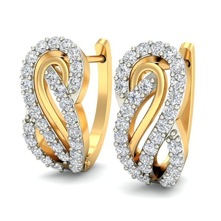 Gold sunshine daily wear earrings ber 037