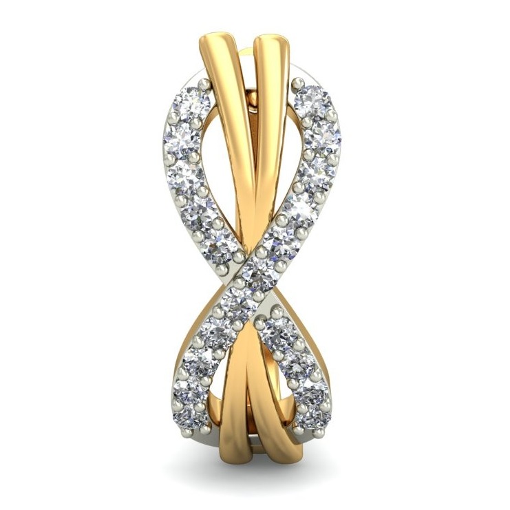 Gold lightweight daily wear earrings ber 036