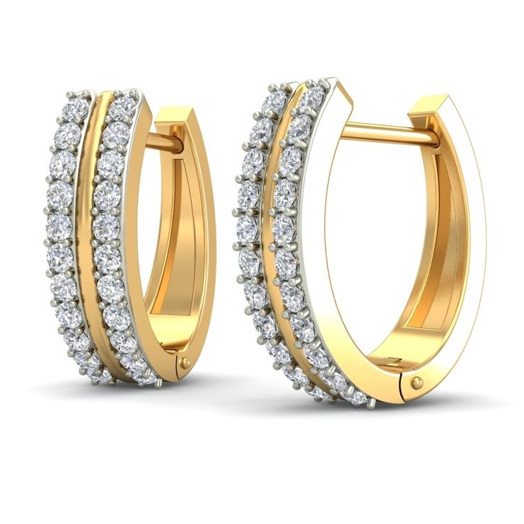 Gold floral daily wear earrings ber 035