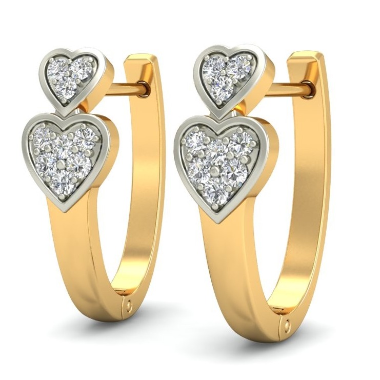 Gold classic daily wear earrings ber 034