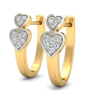 Gold classic daily wear earrings ber 034