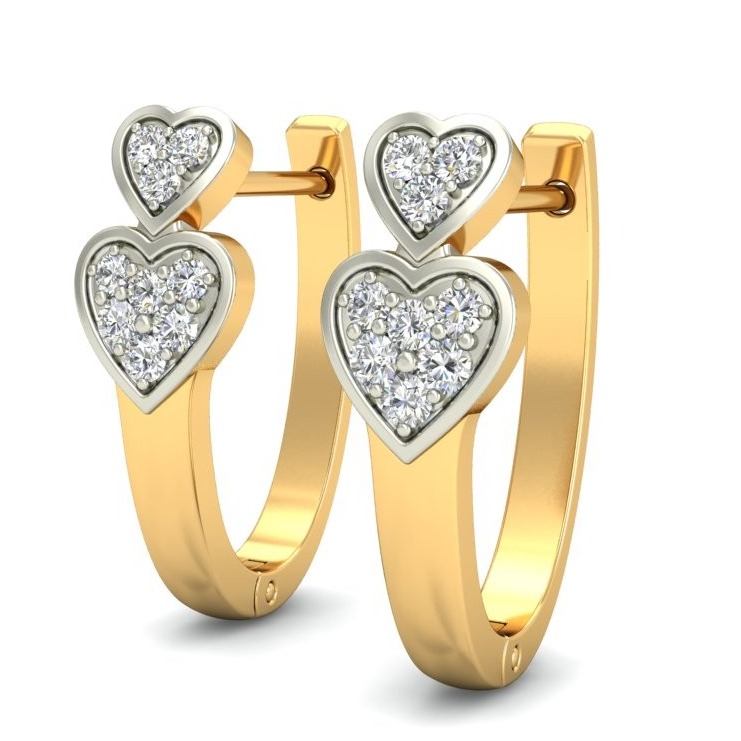 Gold classic daily wear earrings ber 034