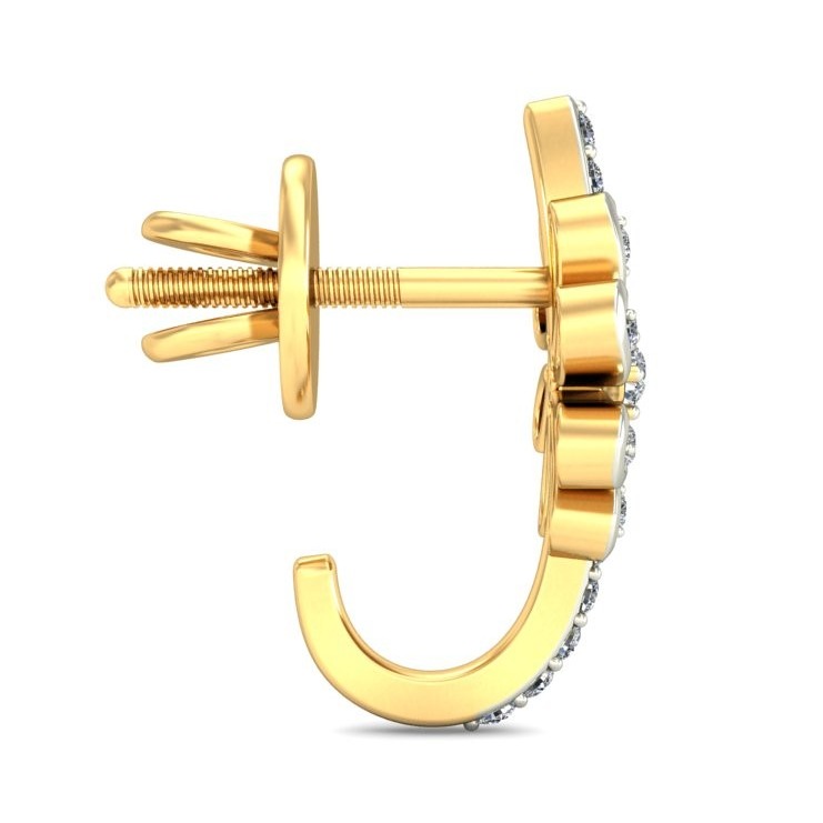 Gold handmade daily wear earrings ber 033